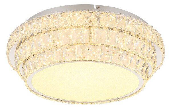 GLOBO 68157-48 KLARA stropné svietidlo D500mm LED 48W 5962/3400lm 2700-6000K chrómová, krištáľový efekt