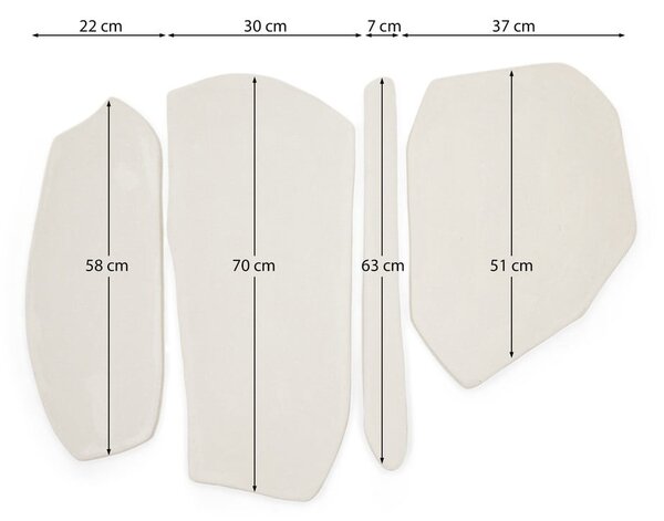 Nástenné dekorácie v súprave 4 ks 95x68 cm Siluna – Kave Home