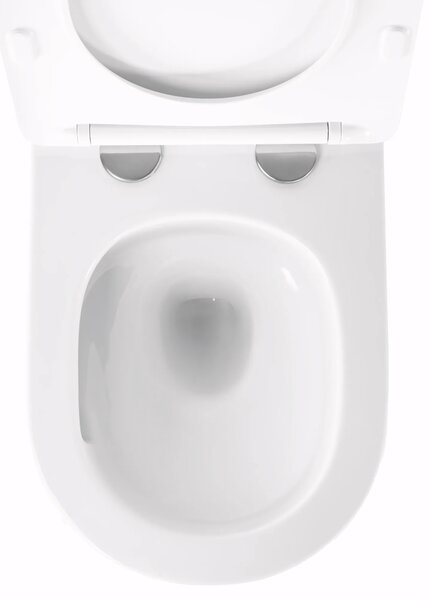 Rea Tito, závesná WC misa 495x360x355 mm, Tornado NFQ + WC sedadlo s pomalým zatváraním, biela lesklá, REA-C6800