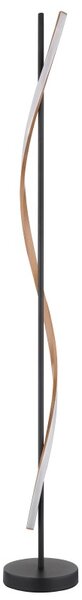 GLOBO 67354S WATKINS stojacia lampa V1507mm LED 30W 3180/1225lm 3000K čierna, imitácia dreva