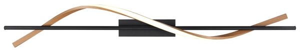 GLOBO 67354D WATKINS stropné svietidlo LED 20,5W 2570/1085lm 3000K čierna, imitácia dreva