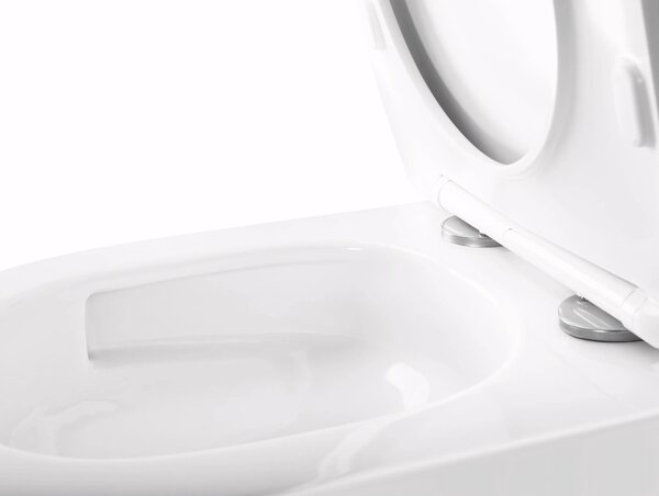 Rea Tito, závesná WC misa 495x360x355 mm, Tornado NFQ + WC sedadlo s pomalým zatváraním, biela lesklá, REA-C6800