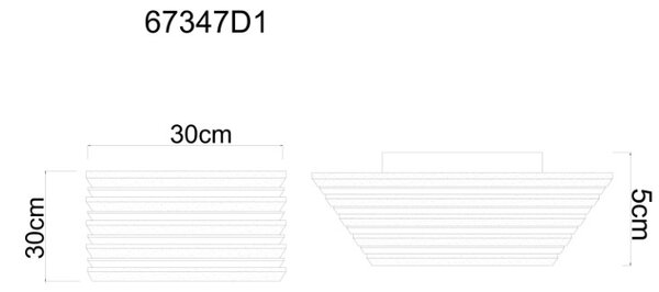 GLOBO 67347D1 HAYDEN stropné svietidlo LED 15W 1500/800lm 3000K čierna, drevo