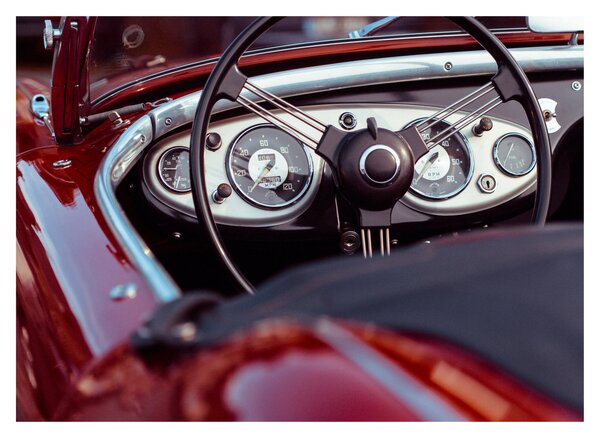 Sklenený obraz - Detail automobilu (70x50 cm)