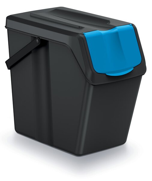 Odpadkový kôš na triedený odpad (4 ks) ISWB25S4 25 l - čierna / kombinácia farieb