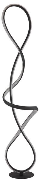 GLOBO 67341SS SWIRL stojacia lampa V1325mm LED 36W 3860/1810lm 4000K čierna, krištáľový efekt