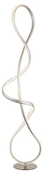 GLOBO 67341SN SWIRL stojacia lampa V1325mm LED 36W 3860/2260lm 4000K nikel, krištáľový efekt