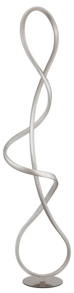 GLOBO 67341SN SWIRL stojacia lampa V1325mm LED 36W 3860/2260lm 4000K nikel, krištáľový efekt