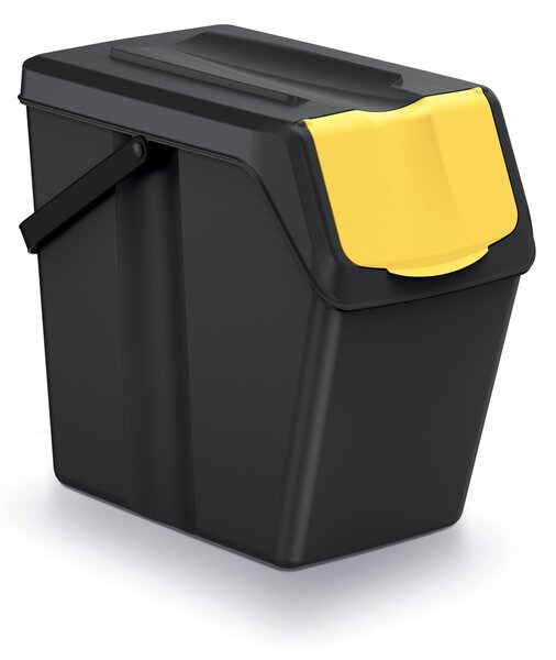 Odpadkový kôš na triedený odpad (4 ks) ISWB25S4 25 l - čierna / kombinácia farieb