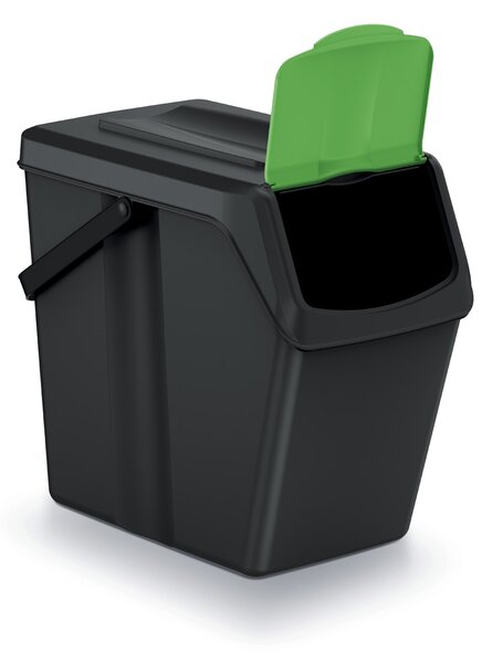Odpadkový kôš na triedený odpad (3 ks) ISWB25S3 25 l - čierna / kombinácia farieb