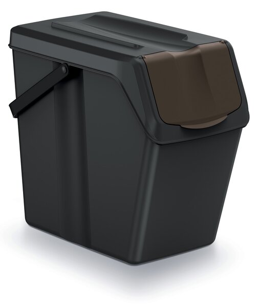 Odpadkový kôš na triedený odpad (4 ks) ISWB25S4 25 l - čierna / kombinácia farieb