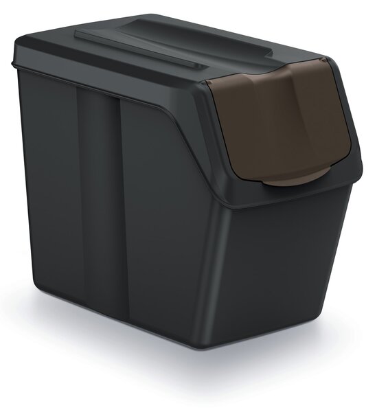 Odpadkový kôš na triedený odpad (4 ks) ISWB20S4 20 l - čierna / kombinácia farieb