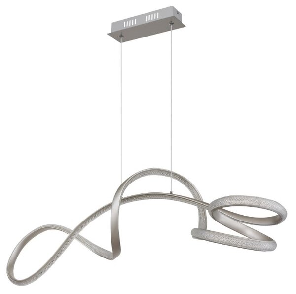 GLOBO 67341N SWIRL závesné svietidlo LED 40W 4280/3670lm 4000K nikel, krištáľový efekt