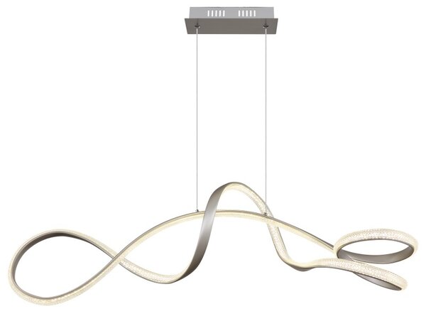 GLOBO 67341N SWIRL závesné svietidlo LED 40W 4280/3670lm 4000K nikel, krištáľový efekt