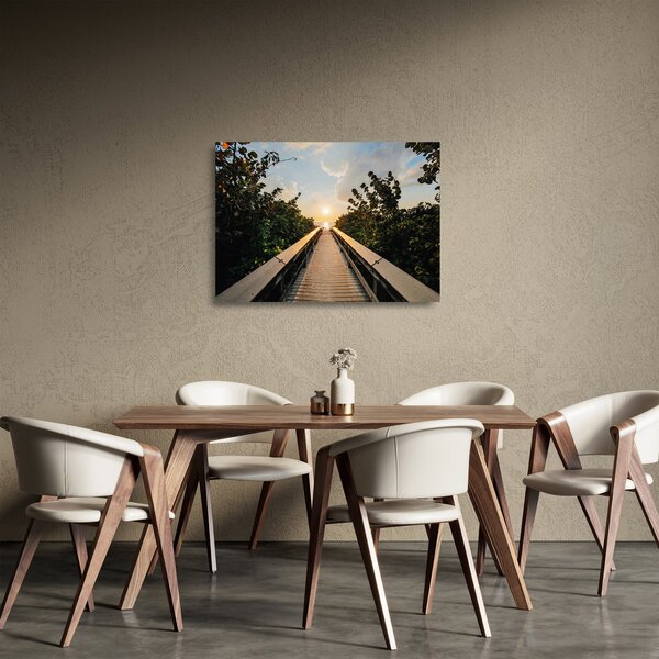 Sklenený obraz - cesta k slnku (70x50 cm)