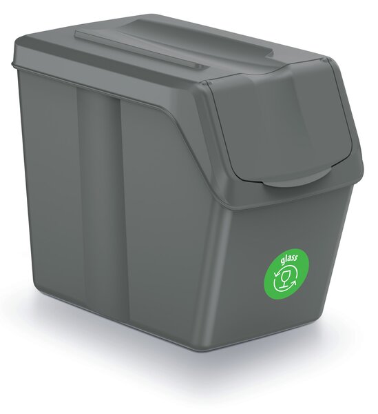 Odpadkový kôš na triedený odpad (4 ks) ISWB20S4 20 l - sivý kameň