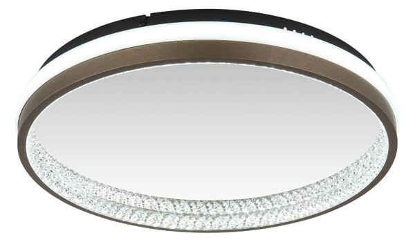 GLOBO 67179D DELLA stropné svietidlo D397mm LED 40W 4400/1790lm 3000+4000+6000K čierna, šedá, krištáľový efekt