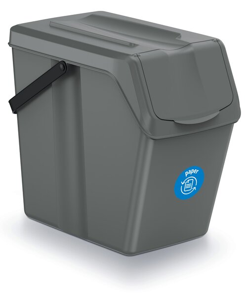 Odpadkový kôš na triedený odpad (4 ks) ISWB25S4 25 l - sivý kameň