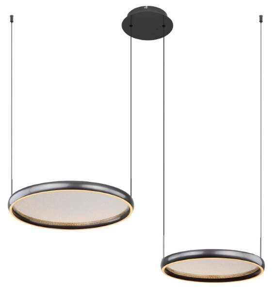 GLOBO 67186-50 BRIGGS závesné svietidlo LED 50W 6500/1000lm 2700-6000K čierna, diaľkový ovládač