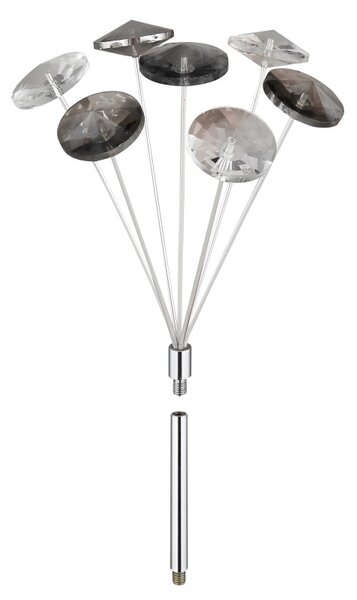 GLOBO 64135DC KATRINA stropné svietidlo D450mm 4xG9 3,5W/350lm 3000K chrómová, dymová