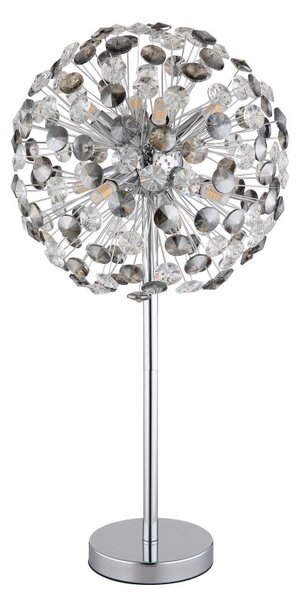 GLOBO 64135TC KATRINA stolná lampa V650mm 8xG9 3,5W/350lm 3000K chrómová, dymová