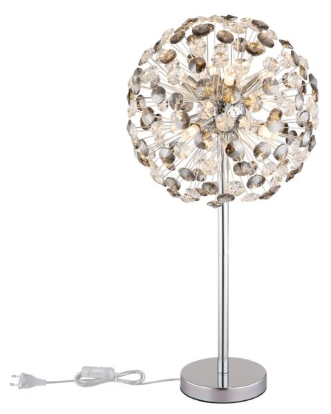 GLOBO 64135TC KATRINA stolná lampa V650mm 8xG9 3,5W/350lm 3000K chrómová, dymová