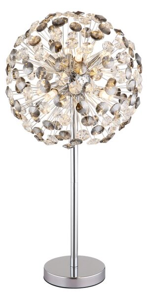 GLOBO 64135TC KATRINA stolná lampa V650mm 8xG9 3,5W/350lm 3000K chrómová, dymová