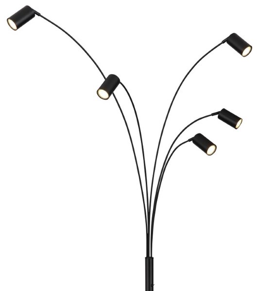 GLOBO 57910-5S ROBBY stojacia lampa V2040mm 5xGU10 čierna