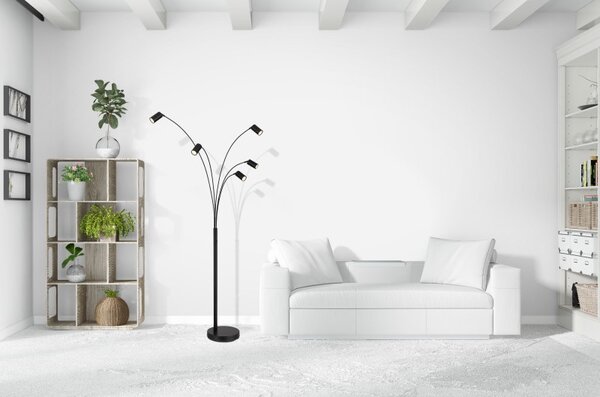 GLOBO 57910-5S ROBBY stojacia lampa V2040mm 5xGU10 čierna
