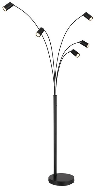GLOBO 57910-5S ROBBY stojacia lampa V2040mm 5xGU10 čierna