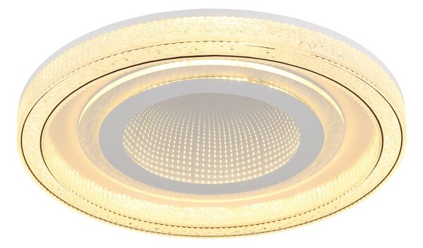 GLOBO 48557-48W ALSUNA stropné svietidlo D480mm LED 48W 6000/2640lm 2700-6000K biela, krištáľový efekt, diaľkový ovládač