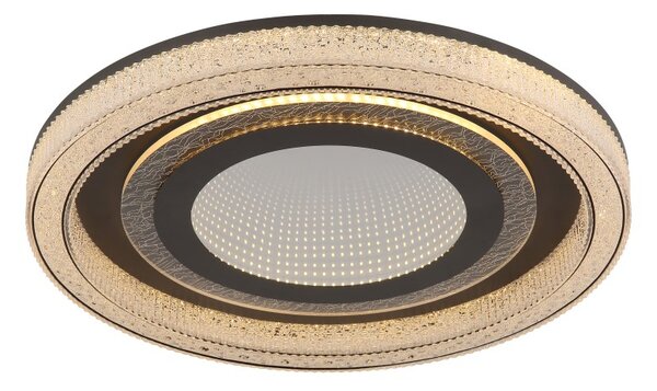 GLOBO 48557-48 ALSUNA stropné svietidlo D480mm LED 48W 6000/2160lm 2700-6000K antracitová, krištáľový efekt, diaľkový ovládač