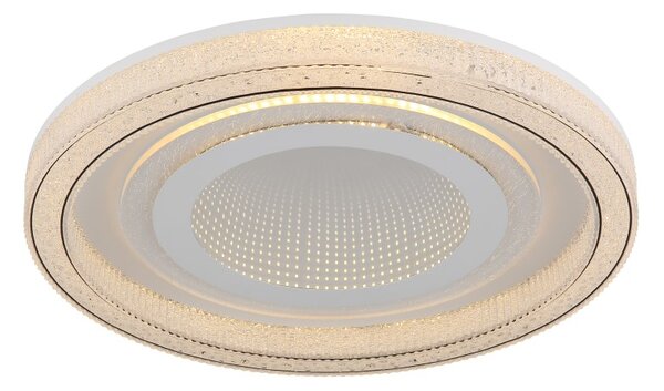 GLOBO 48557-48W ALSUNA stropné svietidlo D480mm LED 48W 6000/2640lm 2700-6000K biela, krištáľový efekt, diaľkový ovládač