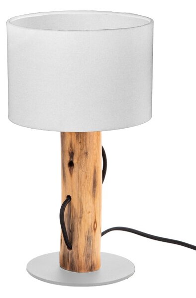 GLOBO 50210146X NORIN stolná lampička V320mm 1xE14 drevo, biela