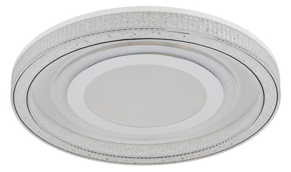 GLOBO 48557-48W ALSUNA stropné svietidlo D480mm LED 48W 6000/2640lm 2700-6000K biela, krištáľový efekt, diaľkový ovládač