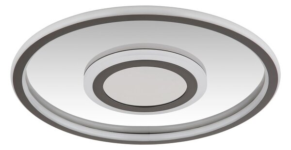 GLOBO 48556-40 CARA stropné svietidlo D432mm LED 40W 4630/2400lm 3000K šedá, opálová, zrkadlový efekt