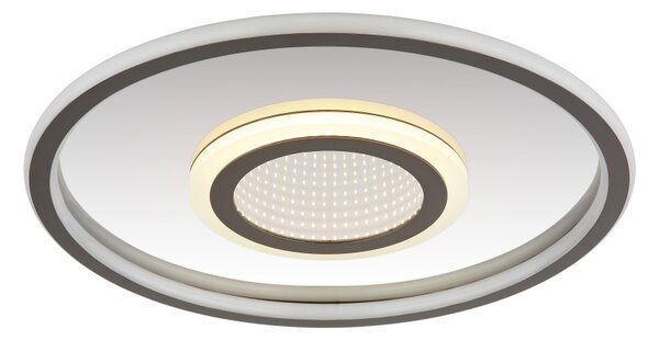 GLOBO 48556-40 CARA stropné svietidlo D432mm LED 40W 4630/2400lm 3000K šedá, opálová, zrkadlový efekt