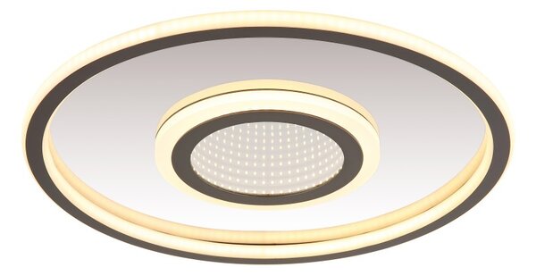 GLOBO 48556-40 CARA stropné svietidlo D432mm LED 40W 4630/2400lm 3000K šedá, opálová, zrkadlový efekt
