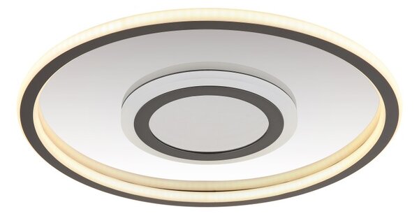 GLOBO 48556-40 CARA stropné svietidlo D432mm LED 40W 4630/2400lm 3000K šedá, opálová, zrkadlový efekt