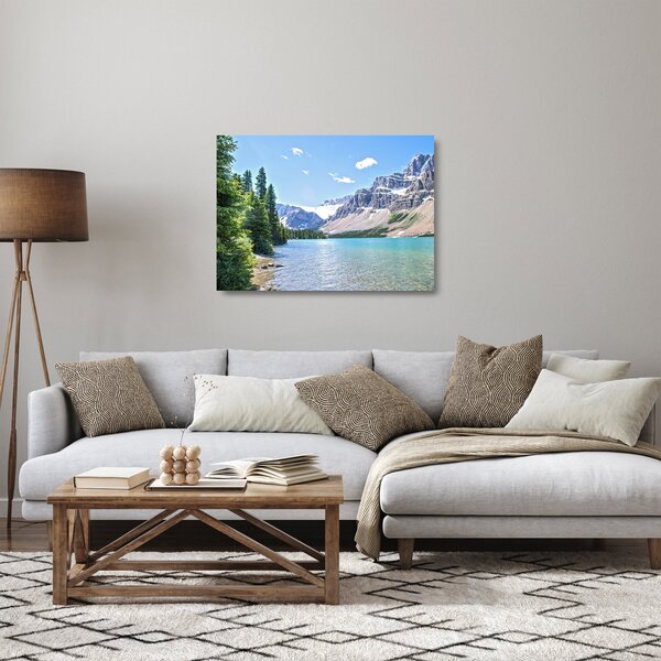 Sklenený obraz Alpského jazera (70x50 cm)