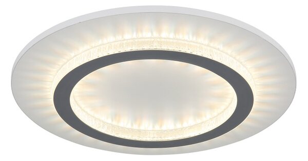 GLOBO 48042-24W JAYDEN stropné svietidlo D350mm LED 24W 3300/920lm 3000+4000+6500K biela, krištáľový efekt