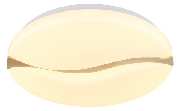 GLOBO 41790-20 LETICIA stropné svietidlo D390mm LED 24W 2790/1850lm 3000+4200+6000K biela, drevo