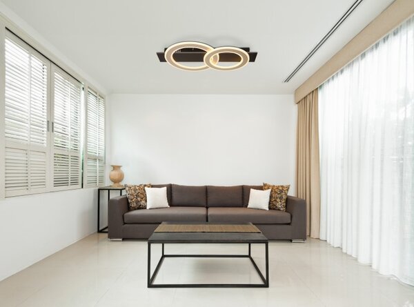 GLOBO 48034A-40 JAYDEN stropné svietidlo LED 40W 3800/2000lm 3000K čierna, tmavohnedá