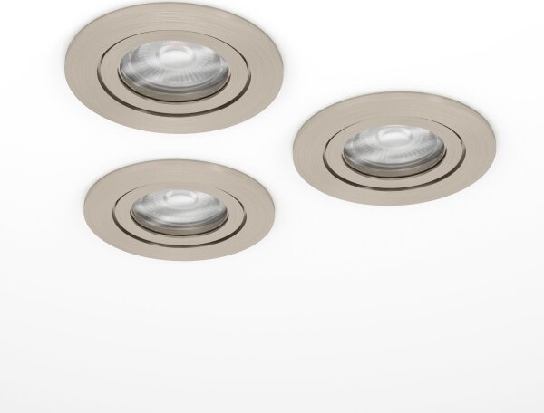 Eglo 902268 -SADA 3x LED zapustené bodové svietidlo BARRANCO LED/4,8W/230V chróm