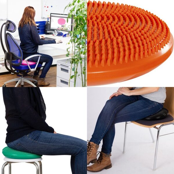 Balančný vankúš na sedenie MOVIT 33 cm, oranžový