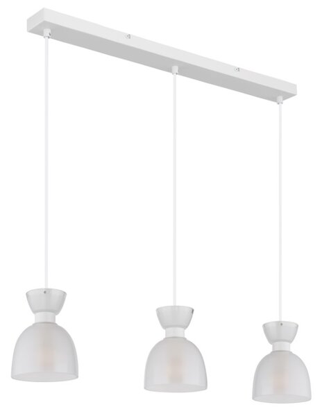 GLOBO 15769W-3 MASSEY závesné svietidlo 3xE14 biela, opálová