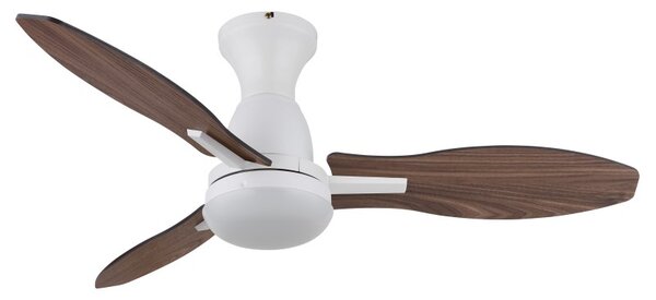 GLOBO 03671W GALE stropný ventilátor so svetlom D1070mm LED 22W 2890/2453lm 3000+4500+6000K biela, imitácia dreva, časovač, diaľkový ovládač