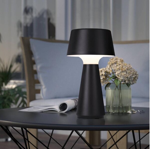 Eglo 75796-LED vonkajšia nabíjateľná stolná lampa SCORRANO LED/3W/230V 2000mAh IP44 čierna