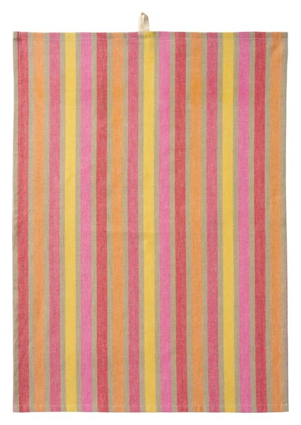 Bavlnená utierka Multicoloured Stripes Orange