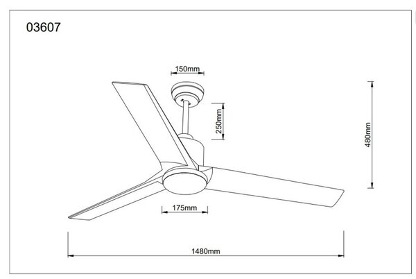 GLOBO 03607 MODESTO stropný ventilátor so svetlom D1480mm LED 20W 1800/900lm 2700-6500K imitácia dreva, časovač, diaľkový ovládač